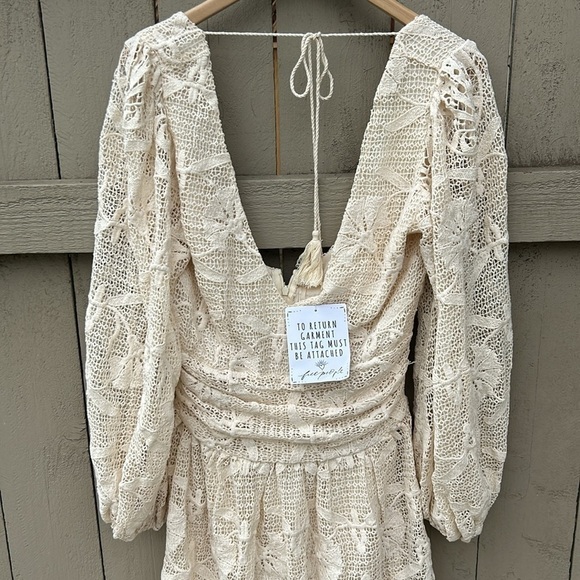 Free People Jen's Pirate Booty Reflection Lapis Mini Dress Bohemian Wedding - Picture 9 of 11